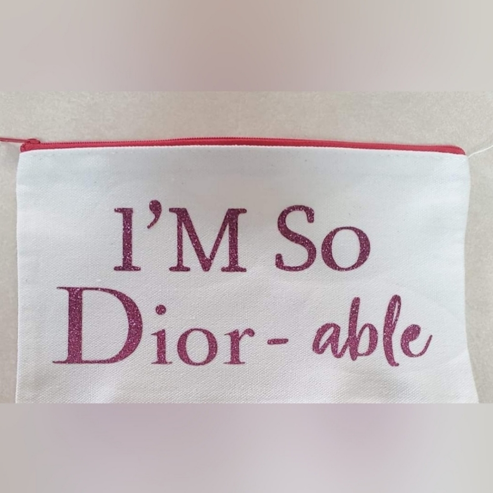 Iron on Vinyl Make Up Bag